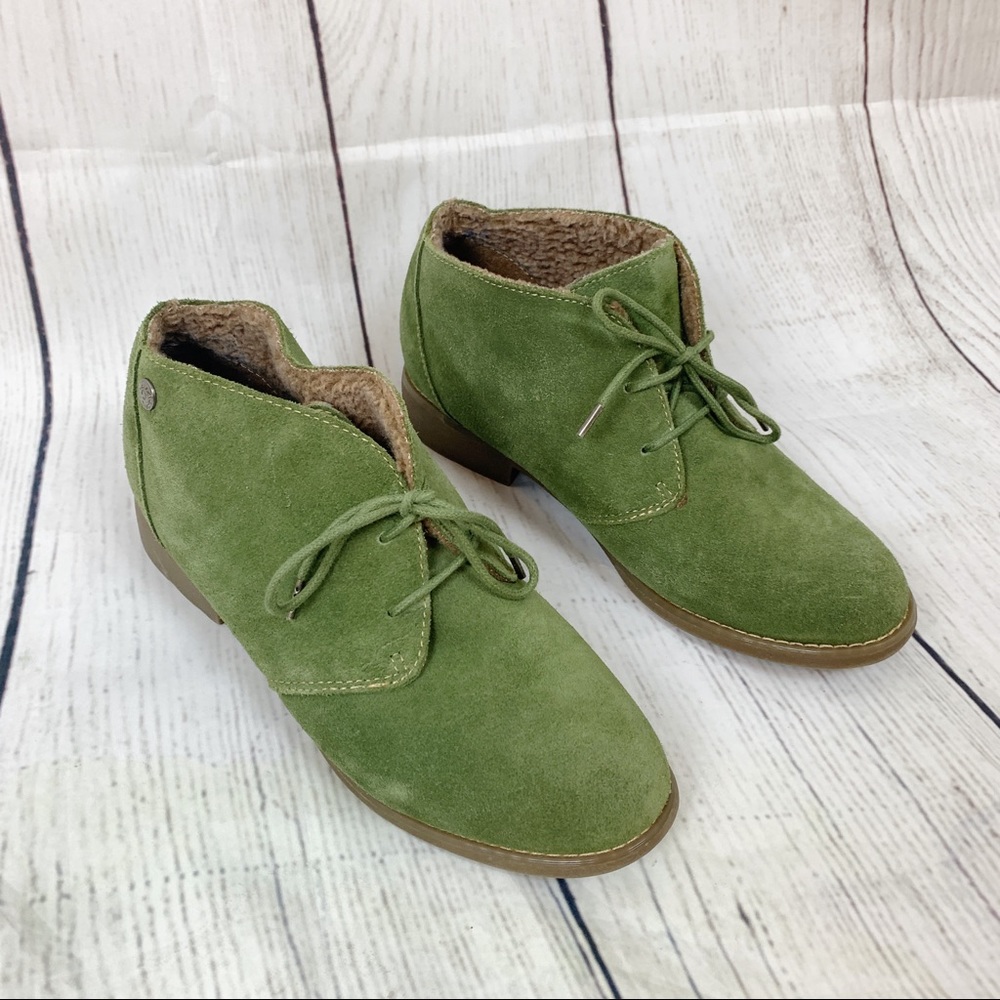Eddie Bauer Valerie Olive Green Lace Up Booties 9